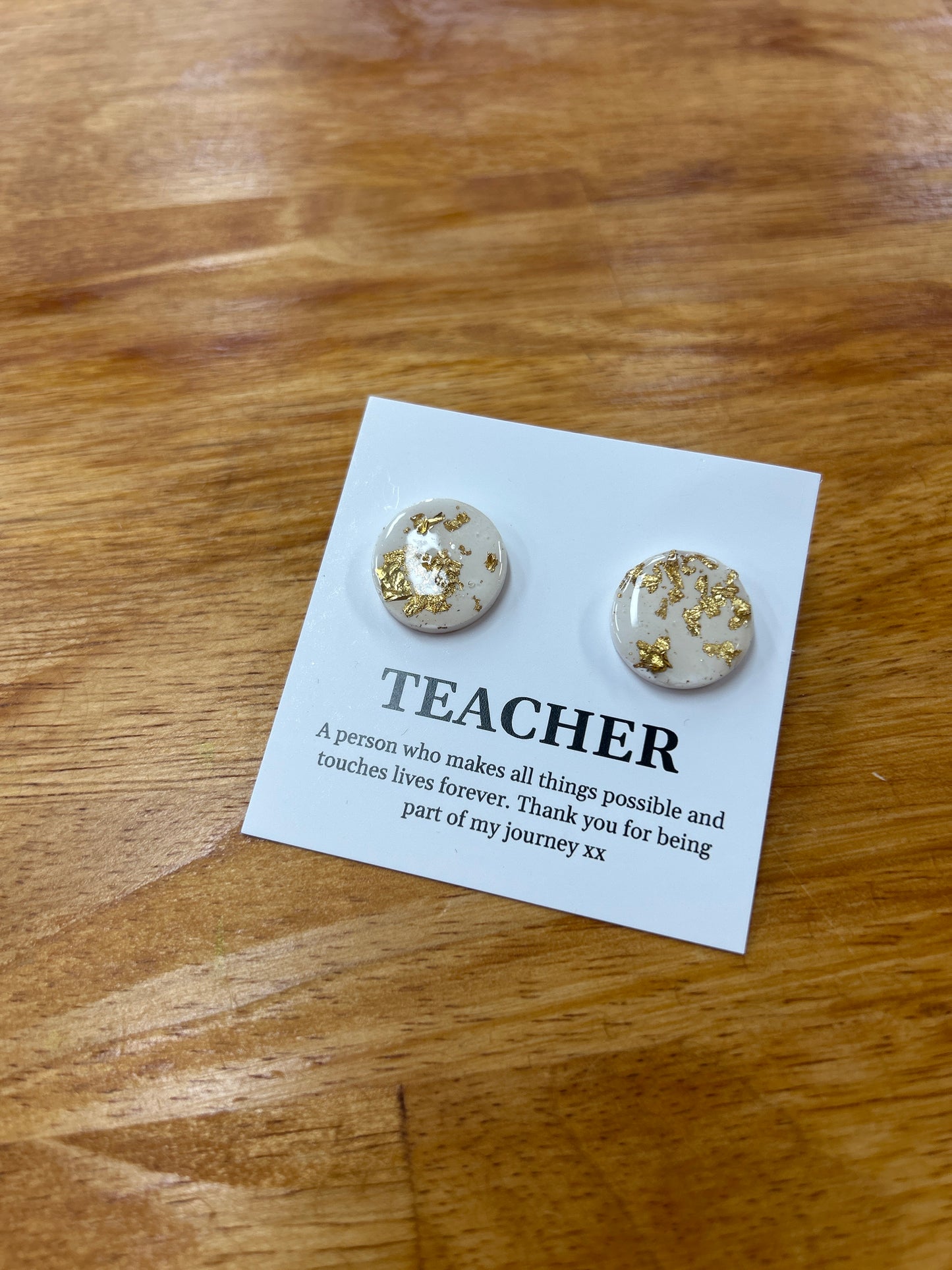 Teacher Earrings - Goldie