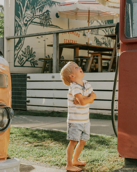 WILDLINGS STRIPE WHITE TEE 3-7 YRS