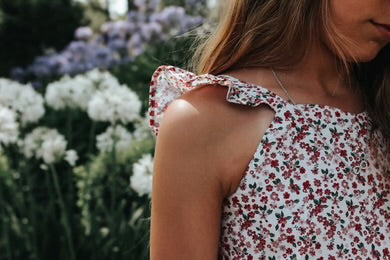 Girls Ellie Dress - Pink Petite Floral