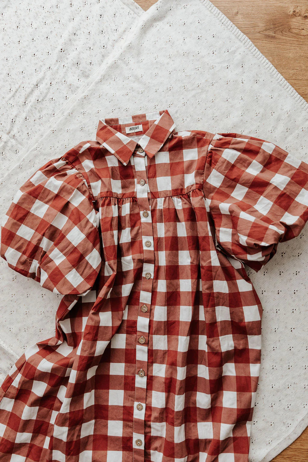 LADIES DRESS: RED GINGHAM
