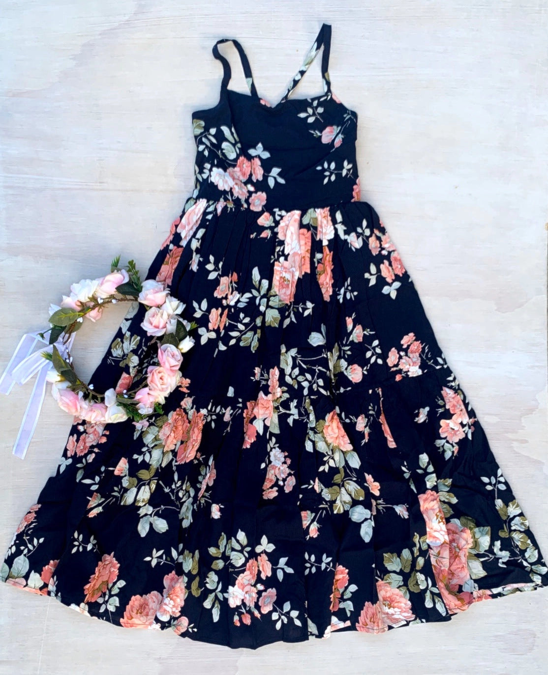 Ava Girls Floral Maxi Dress | Blue
