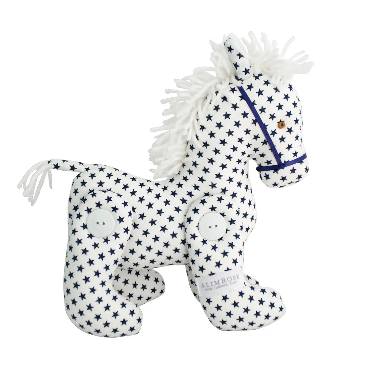 Jointed Pony White Navy Star - AVAILABLE ONLINE ONLY