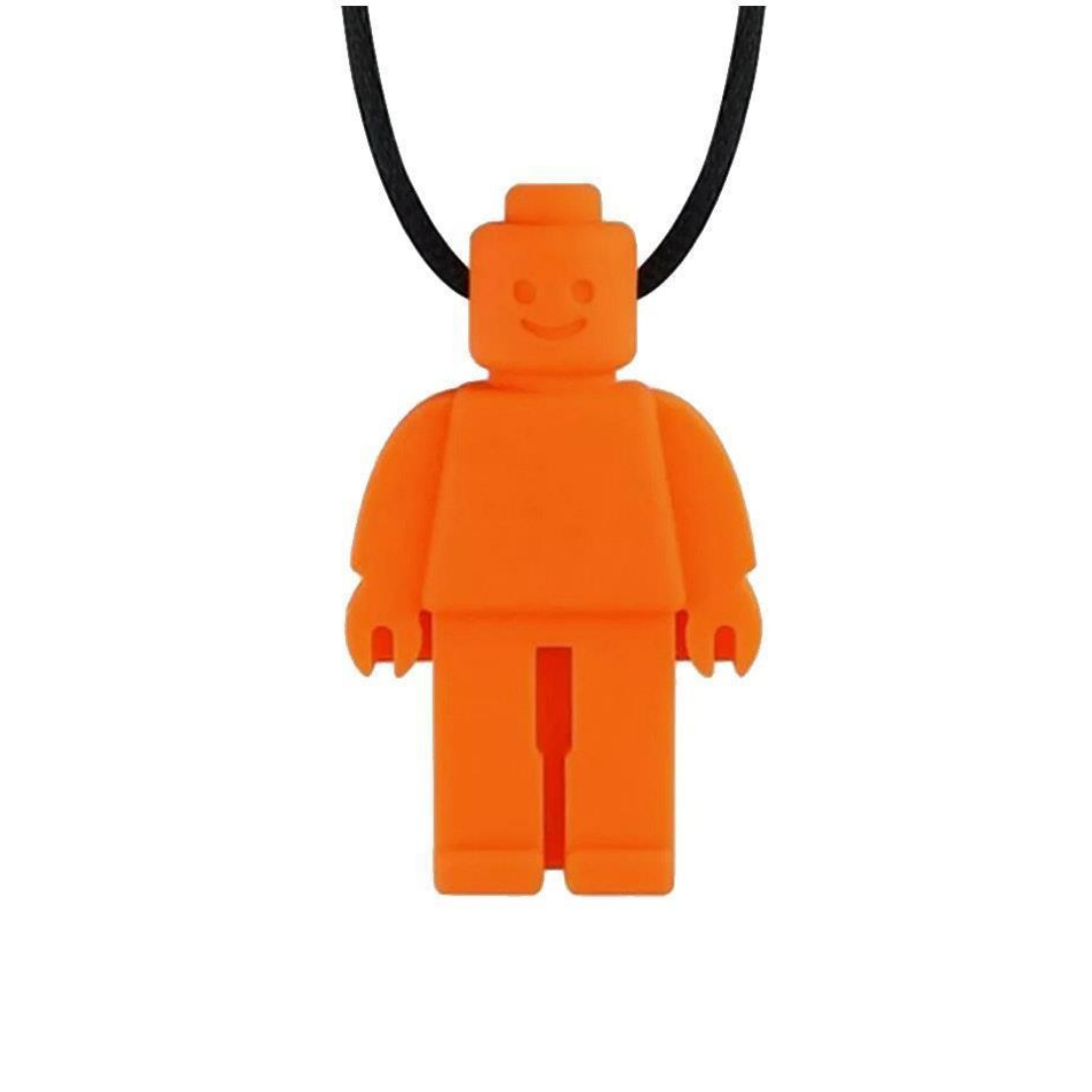 Brick Man Pendant Silicone Sensory Necklace