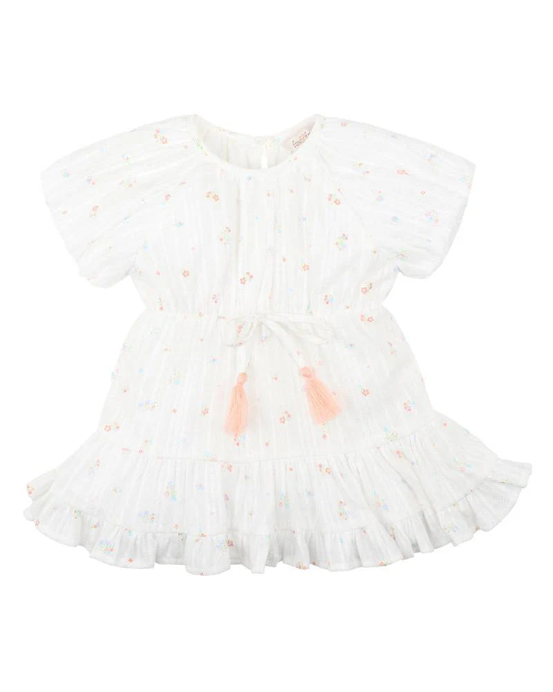 PALM COVE DITSY PRINT TIERED DRESS