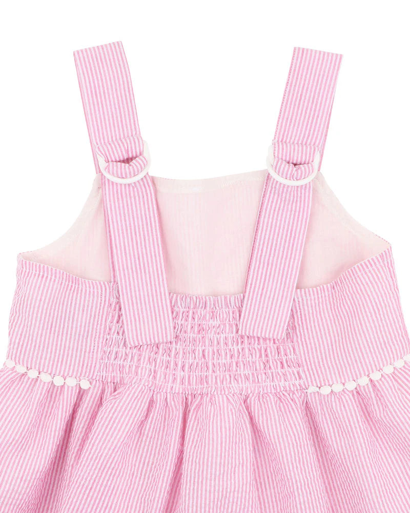 GIRLS PINK & WHITE STRIPE SUNDRESS