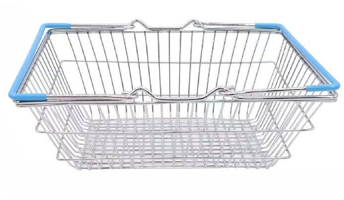 Shopping Basket with Blue Handle