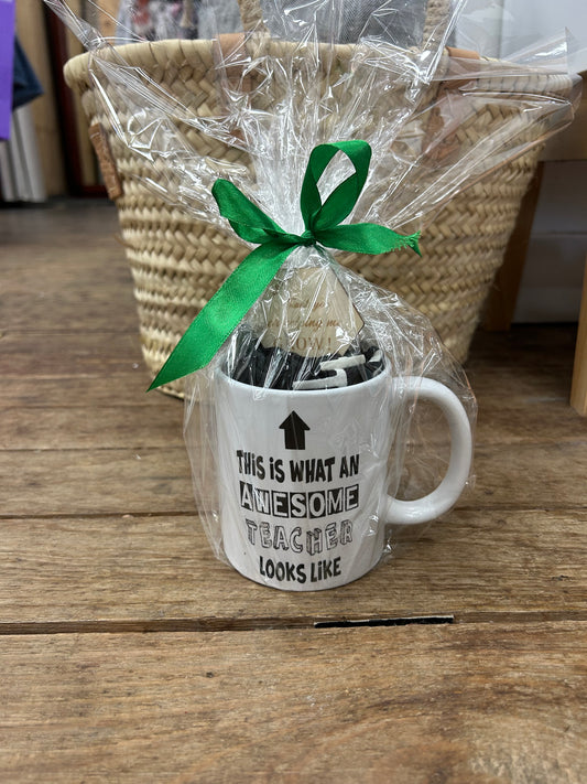 Teacher Mug White with Socks