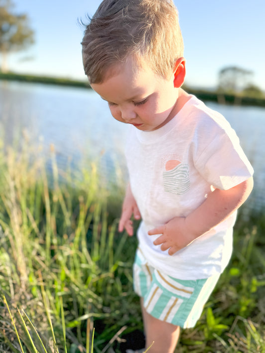 SURFS UP STRIPE SHORTS
