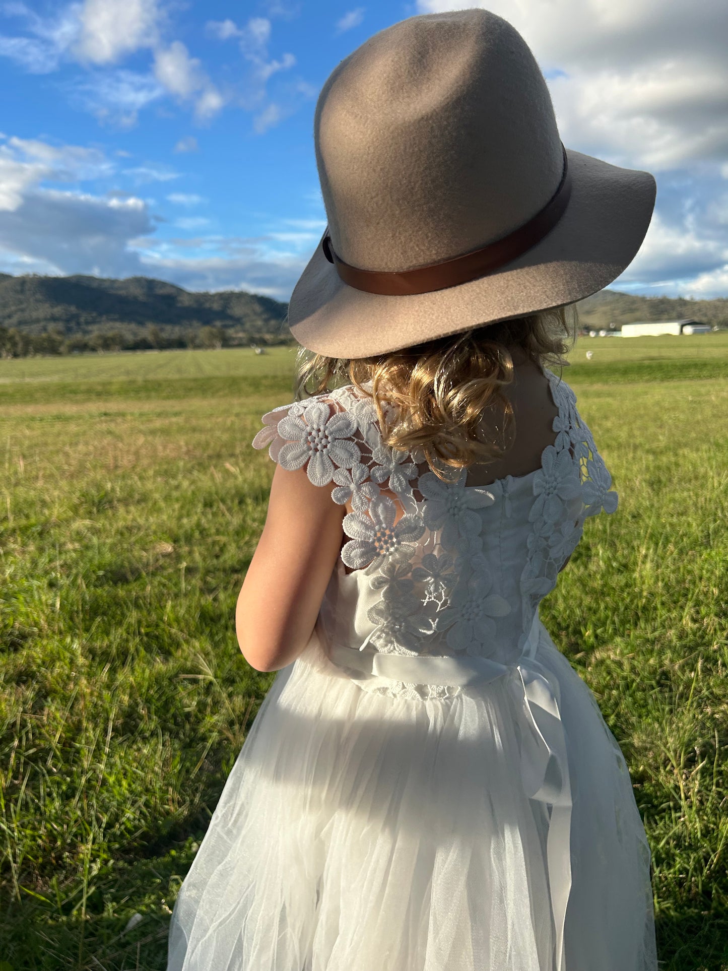 Layla Girls White Tutu Dress