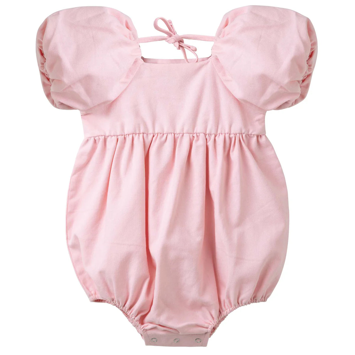 Gracie Tie Back Romper - Pink