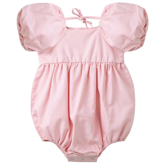 Gracie Tie Back Romper - Pink
