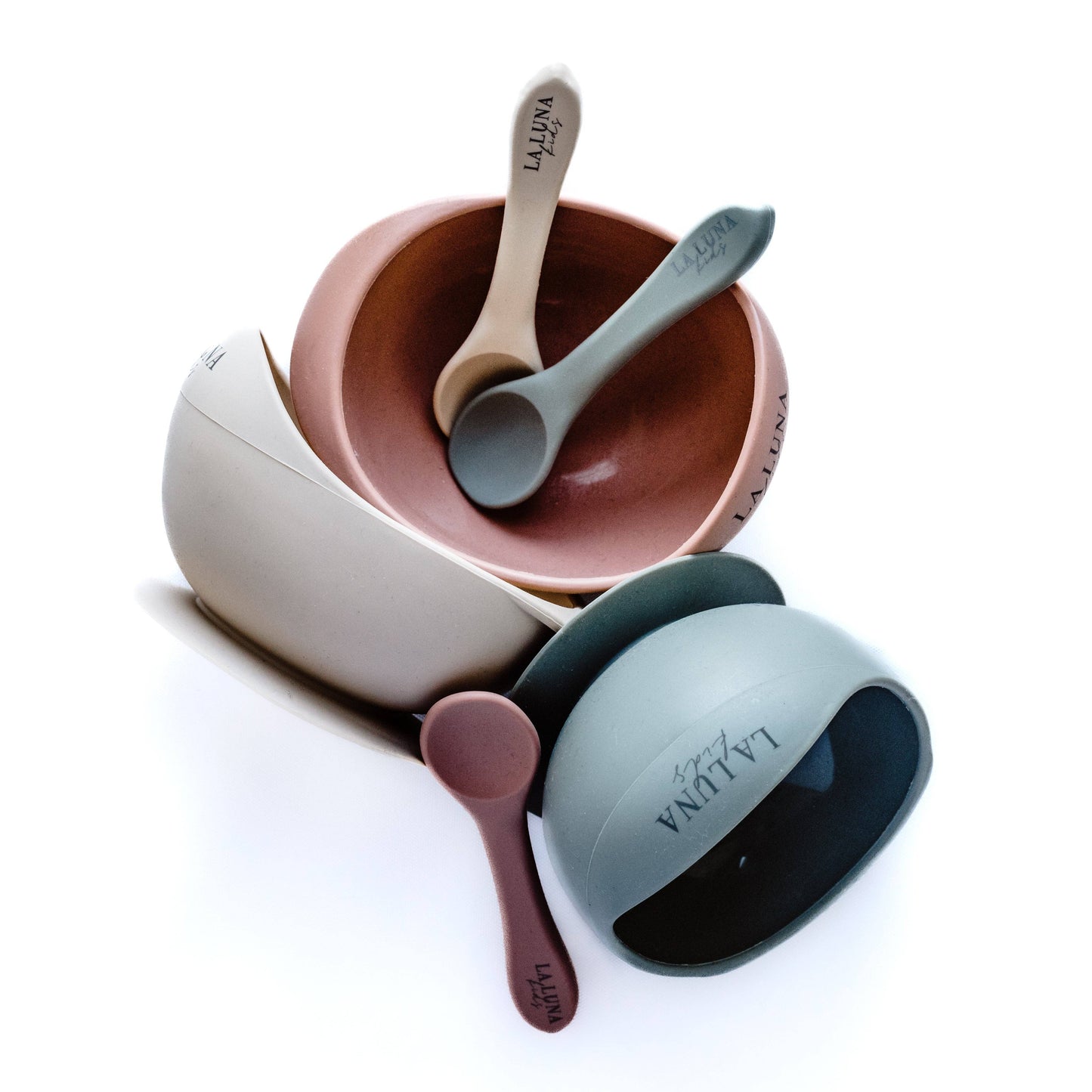 Silicone Suction Bowl & Spoon Set Sand