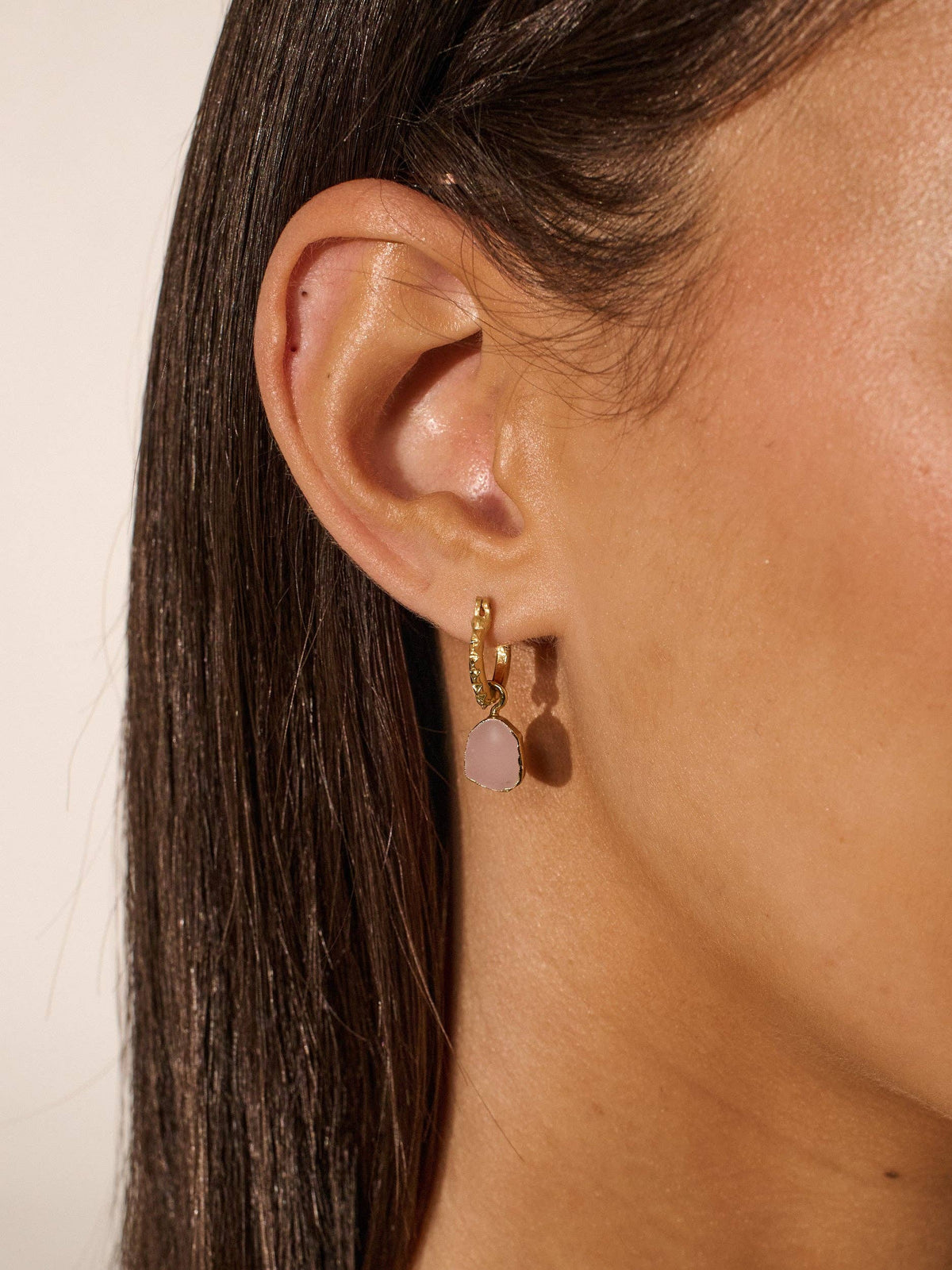 Airin Stone 18K Gold Plated Earrings in Pink