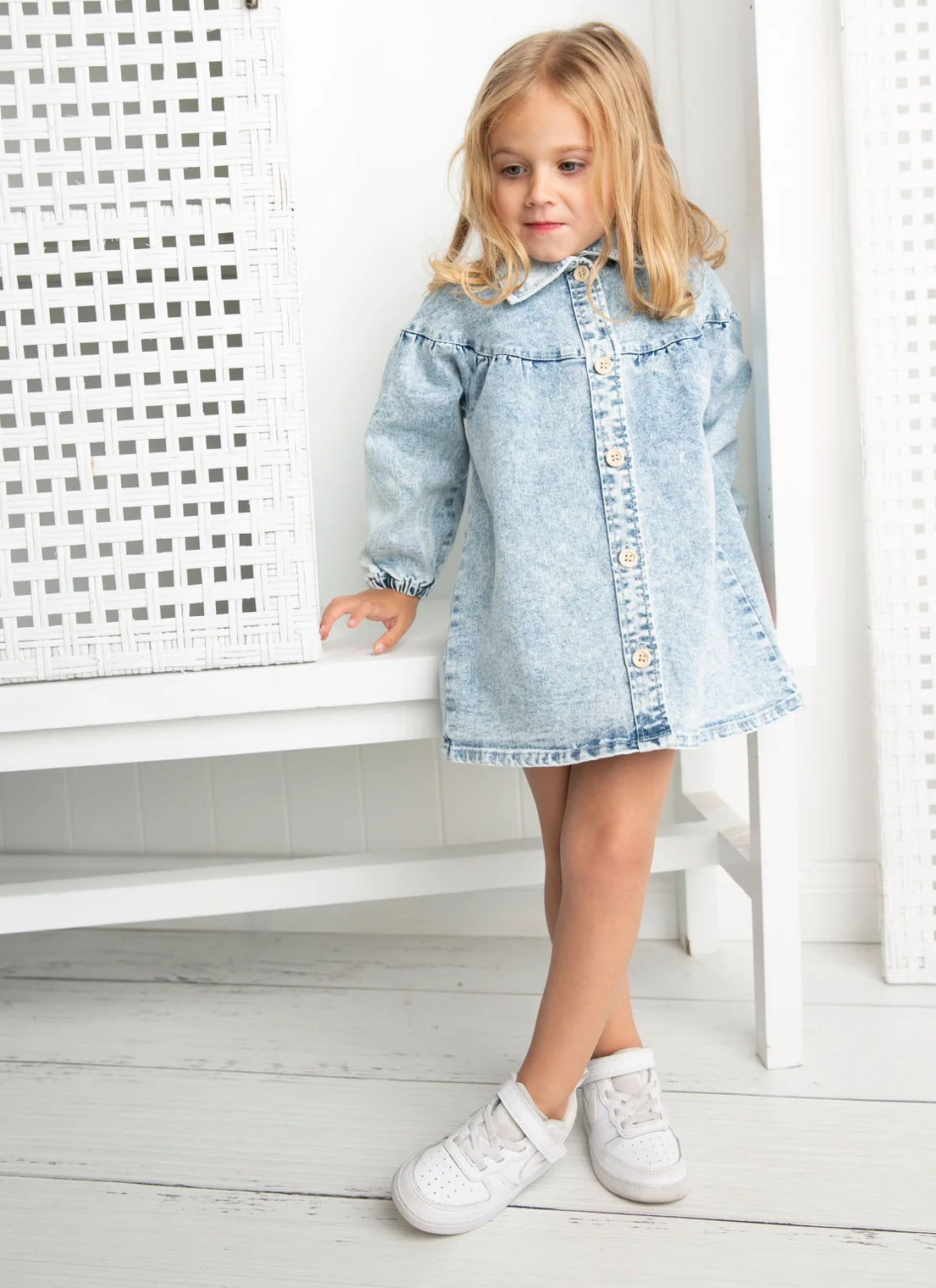 Harper Denim Dress - Denim Blue