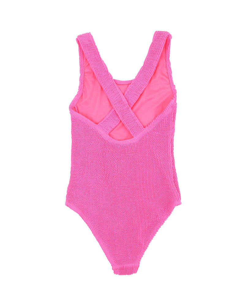 COCO FLURO PINK SWIMSUIT 6-14 YRS