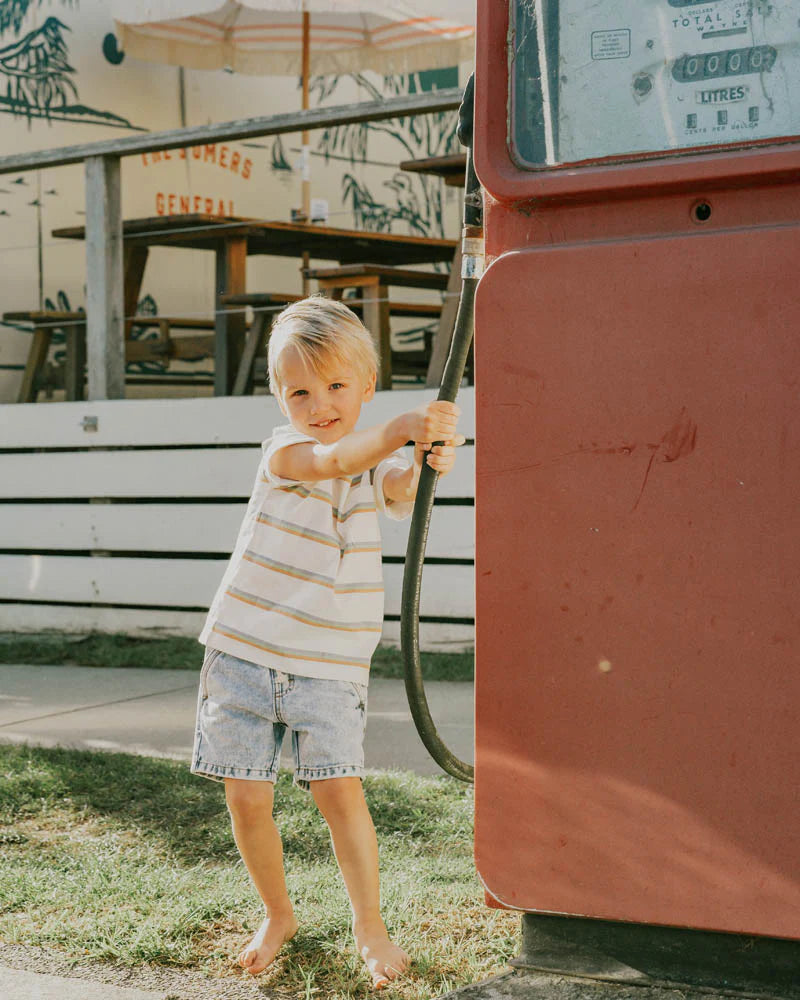 WILDLINGS STRIPE WHITE TEE 3-7 YRS