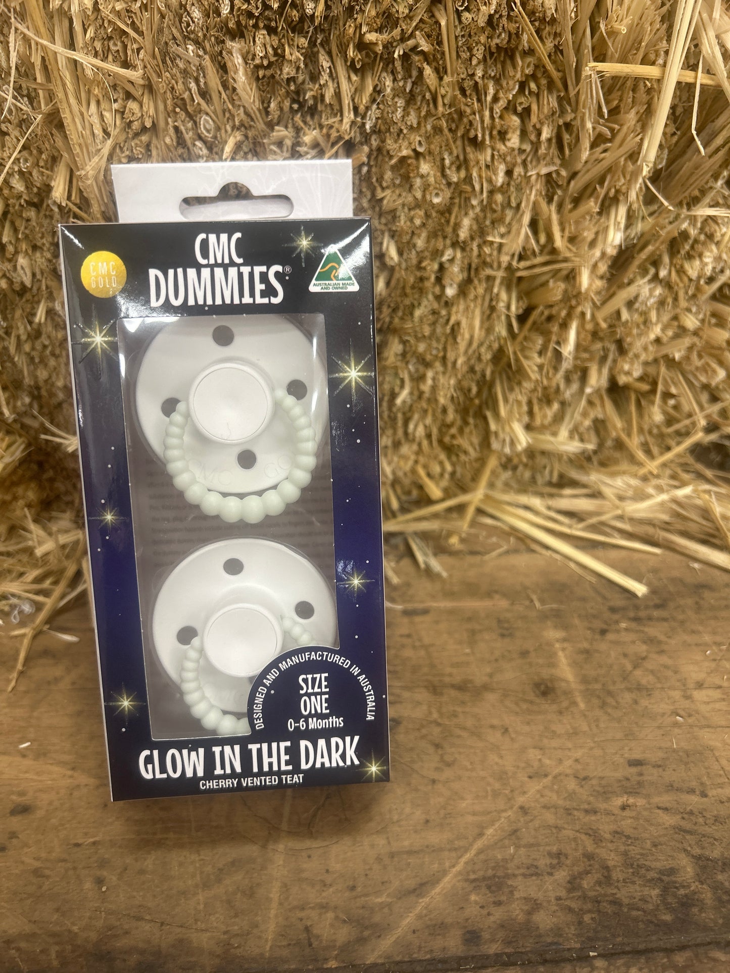 CMC Dummies GLOW In The Dark Range - White - Vented Teat