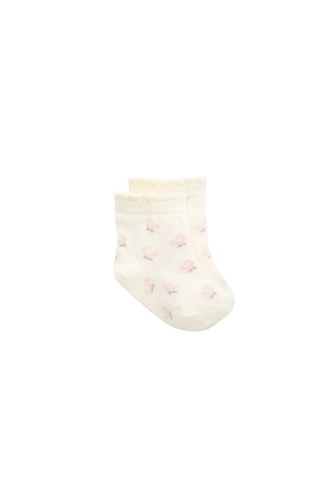 Maya Jacquard Sock - Egret
