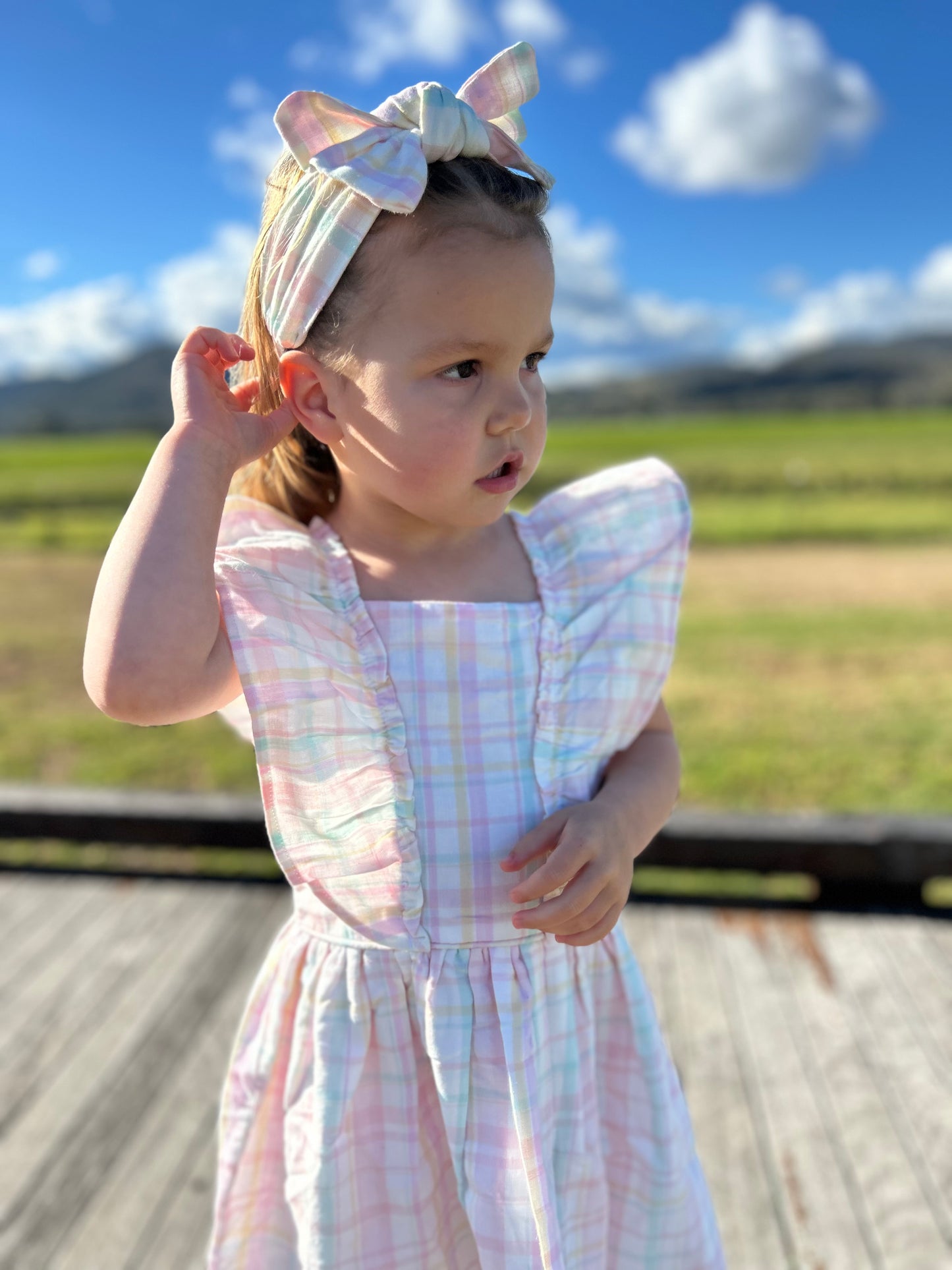 Madelyn Check Bow