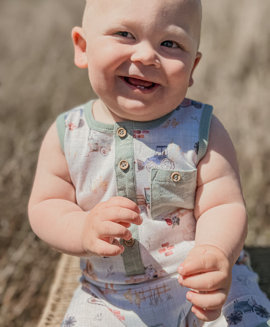 CLAYTON PRINT SHEEP ROMPER