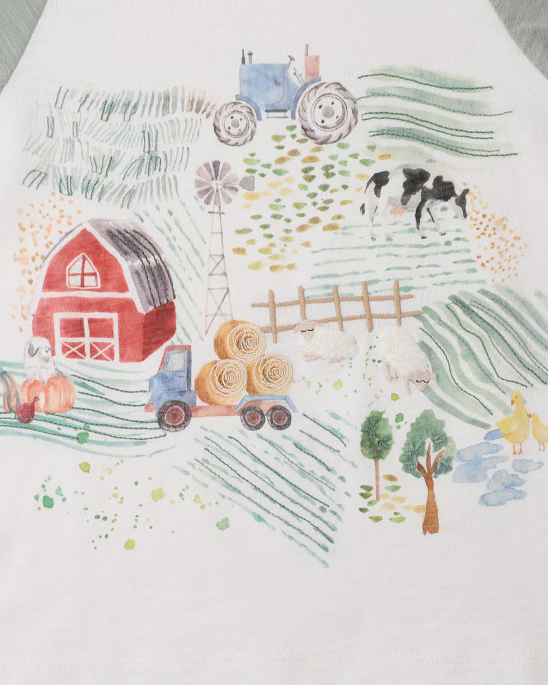 CLAYTON FARM SCENE TEE 3-5 YRS