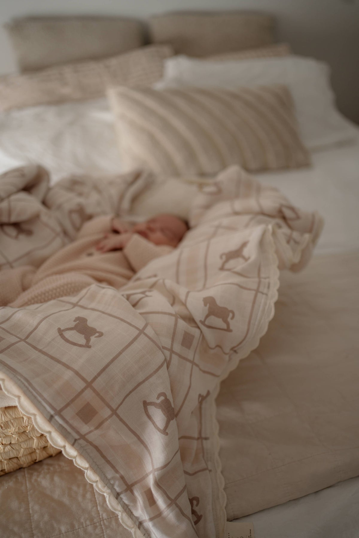 The Rocking Horse Fur Lined Cot Blanket