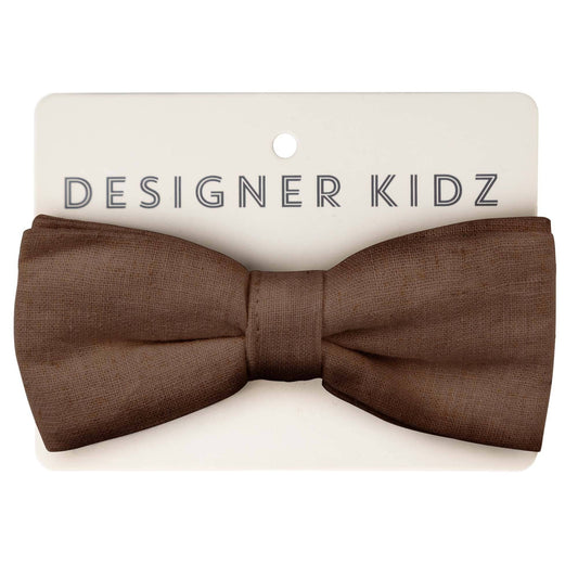 Finley Linen Bow Tie - Chocolate