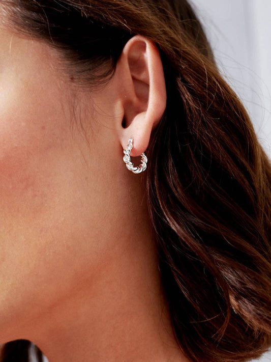 Lelia Silver Plated Hoop Earrings