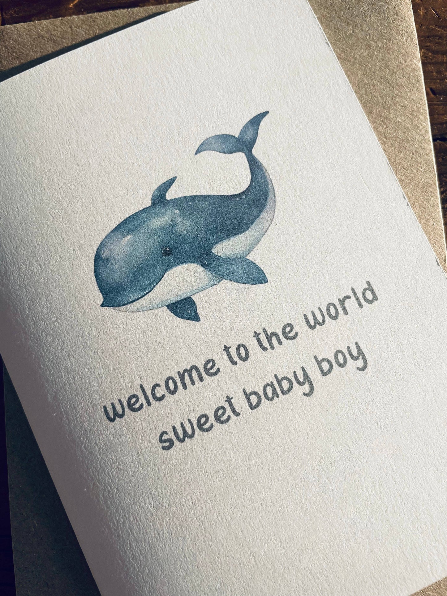 Welcome to the World sweet baby Boy - Whale