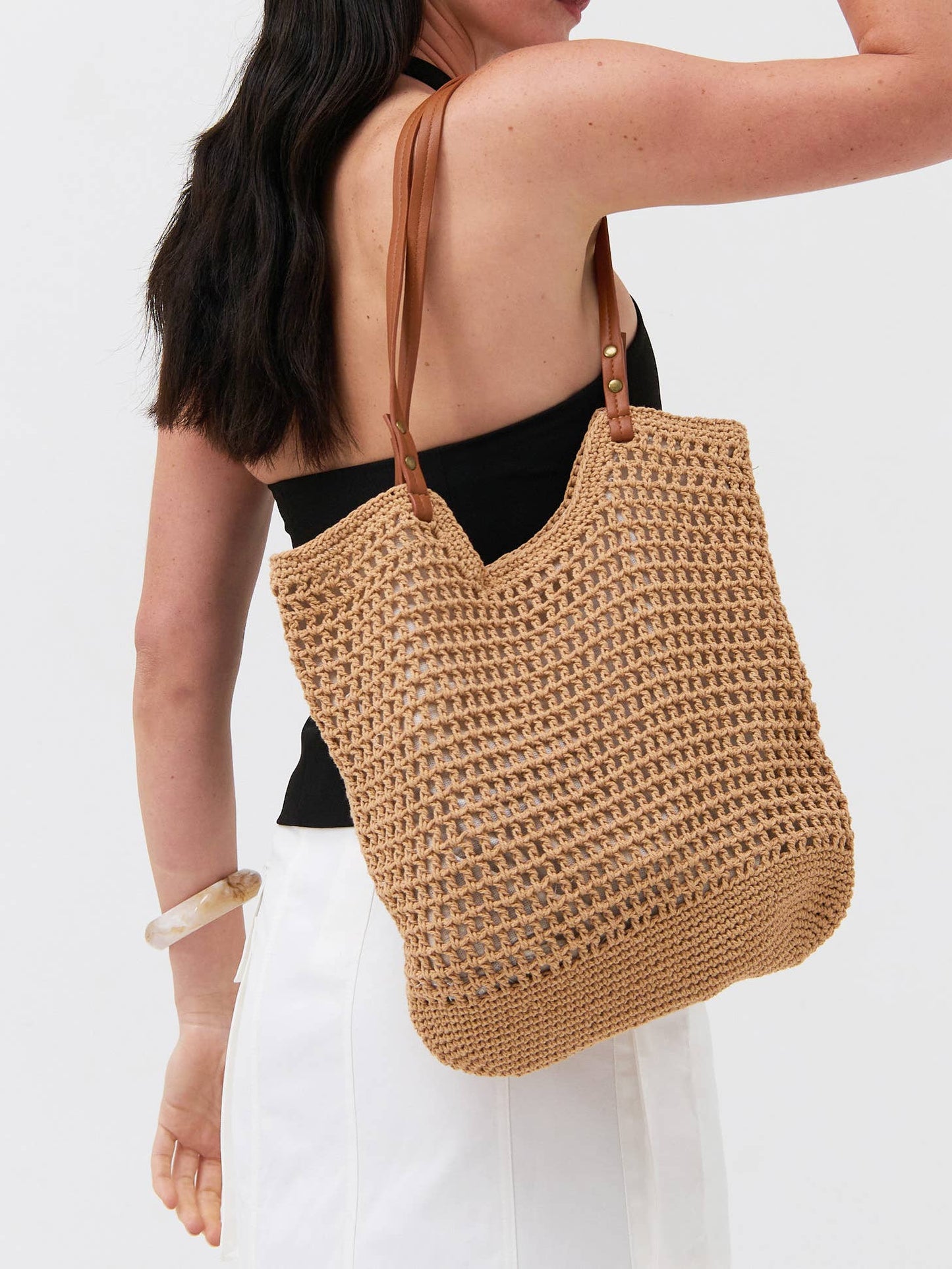 Cotton Crochet Summer Beach Bag(2col)