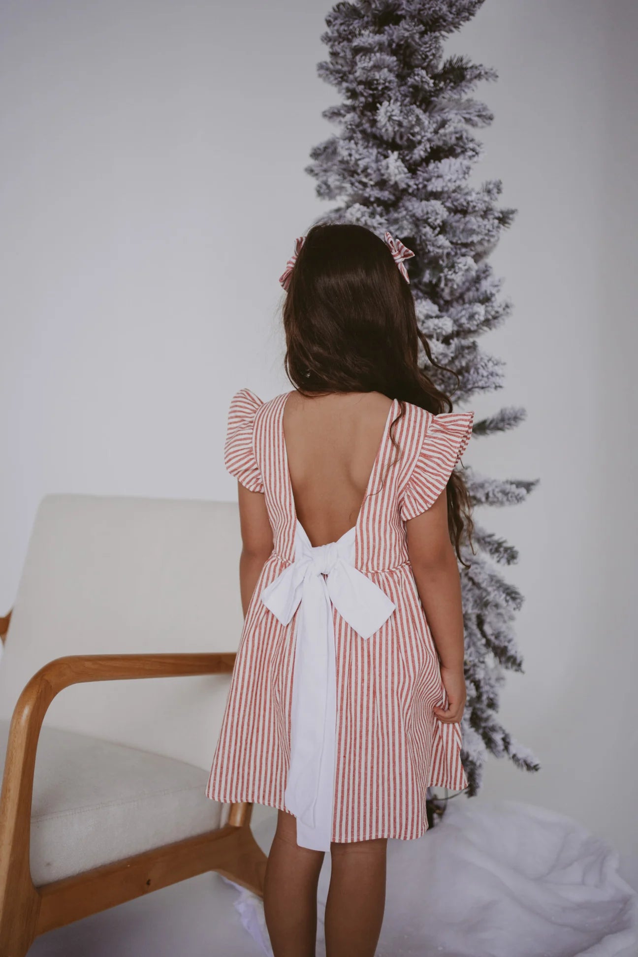 Kid's Candy Stripe Dress - Red