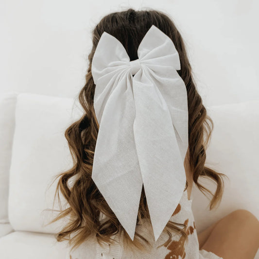 Hair Bow - White