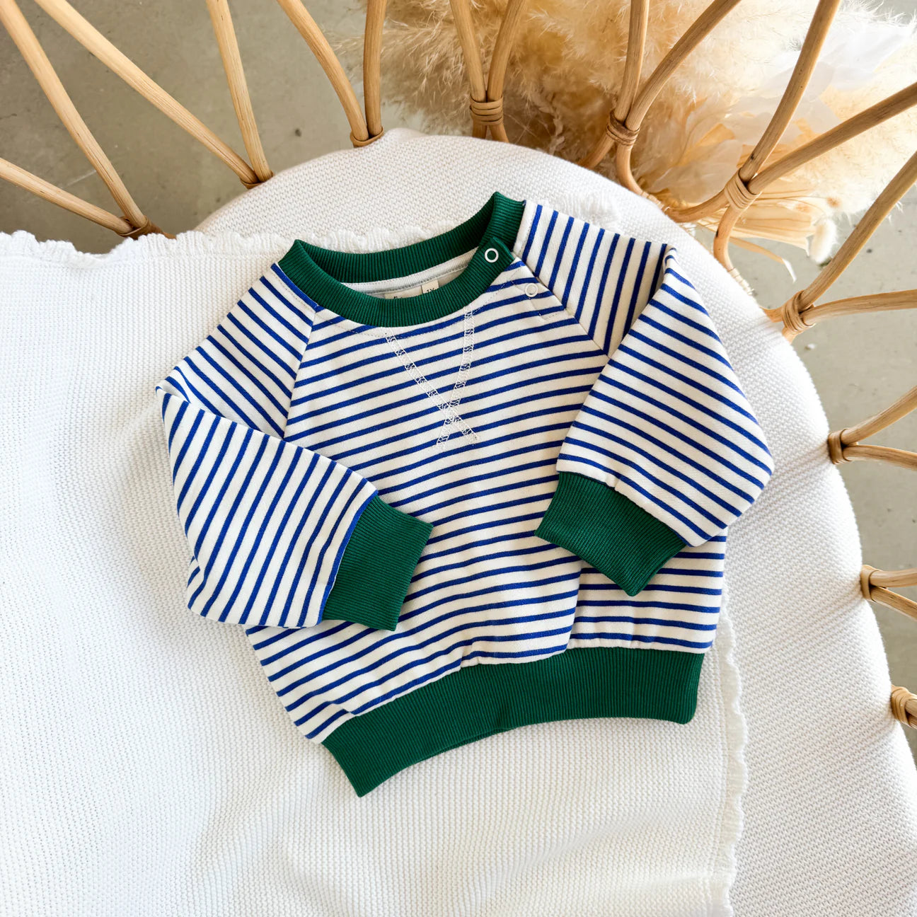Vintage Stripe Crew Sweater