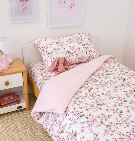 Cherry Blossom Organic Cotton Quilt Cover - Single