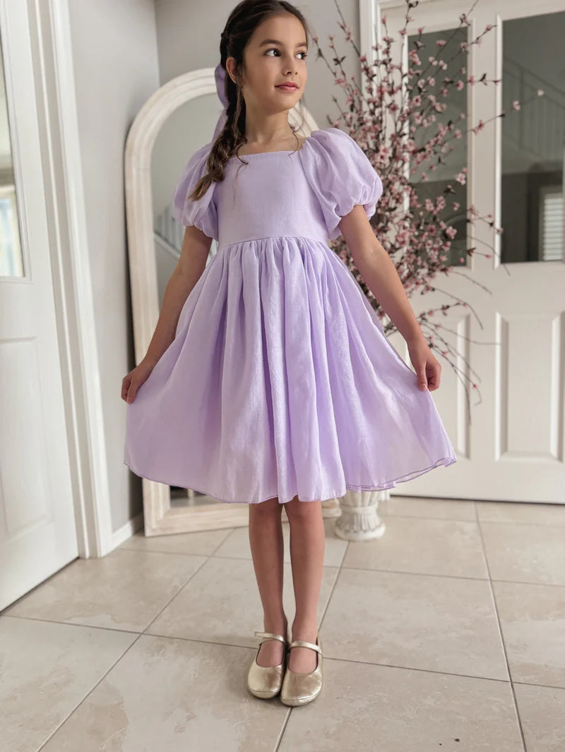 Lucy Girls Lilac Midi Dress