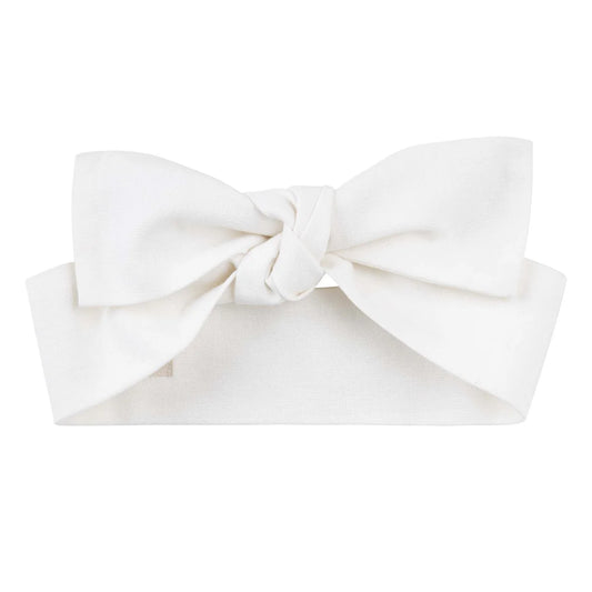 GRACE LINEN HEADBAND - ECRU
