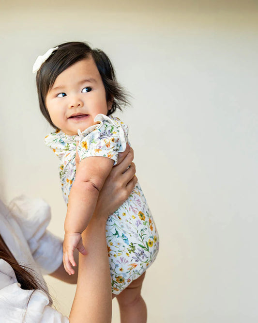 ZARA PRINT SS ZIP ROMPER