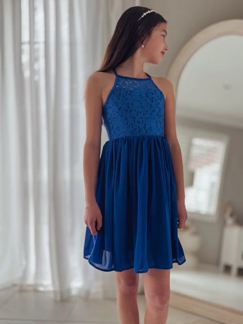 Norah Royal Blue Girls Dress