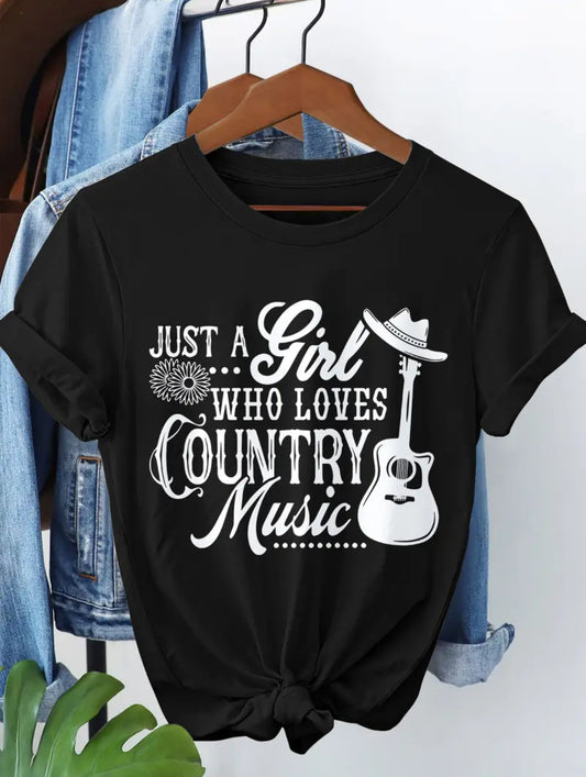 Just A Girl Who Loves Country Music Tee