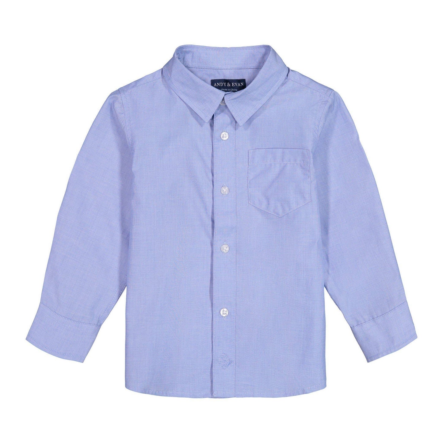 Boys Blue Chambray Button-down Shirt