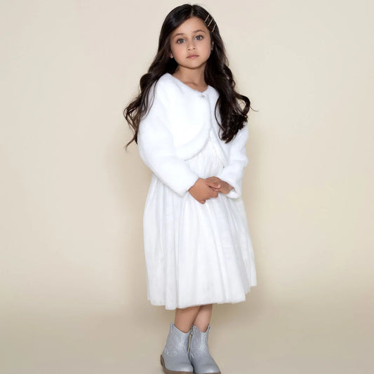 SARAH FAUX FUR JACKET - IVORY