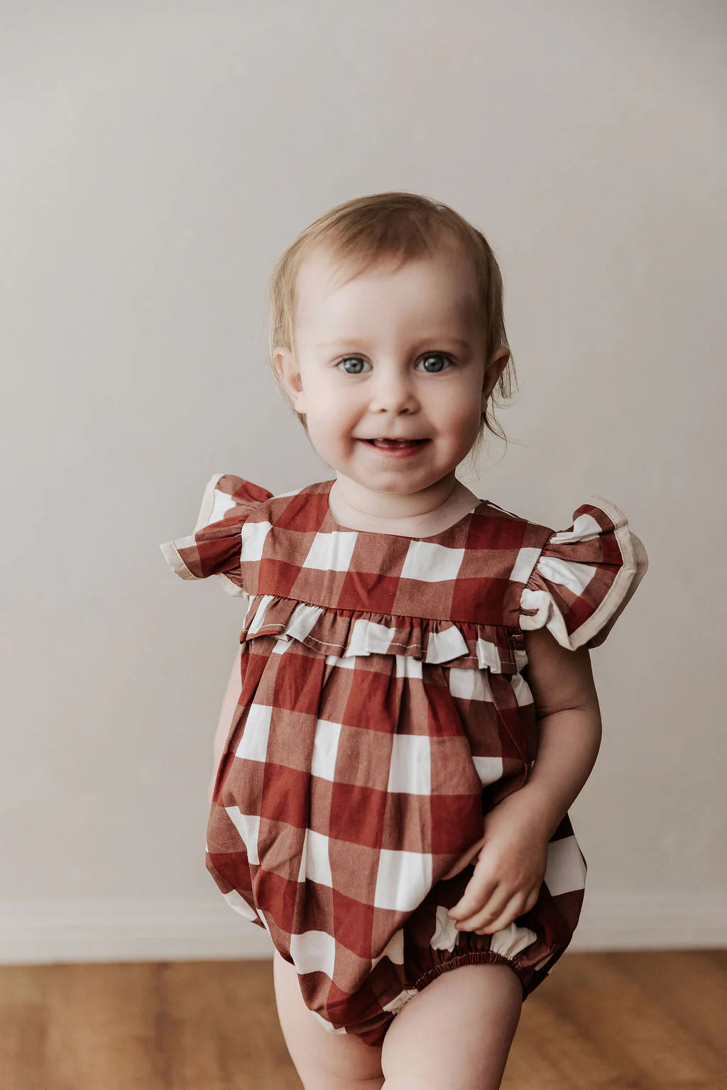 PLAYSUIT/DRESS: RED GINGHAM