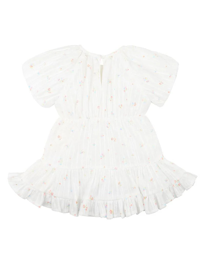 PALM COVE DITSY PRINT TIERED DRESS