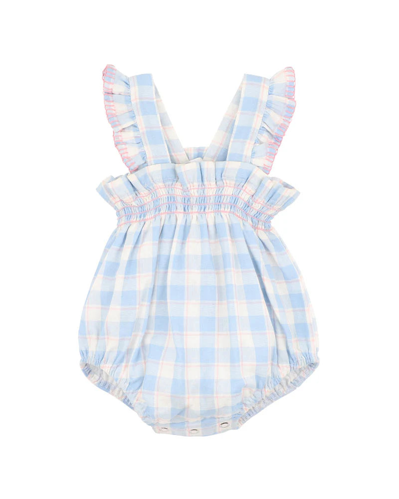 BONNIE CHECK ORGANIC BODYSUIT
