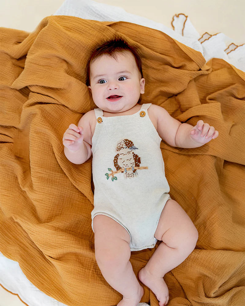Australiana Organic Kookaburra Knit Bodysuit