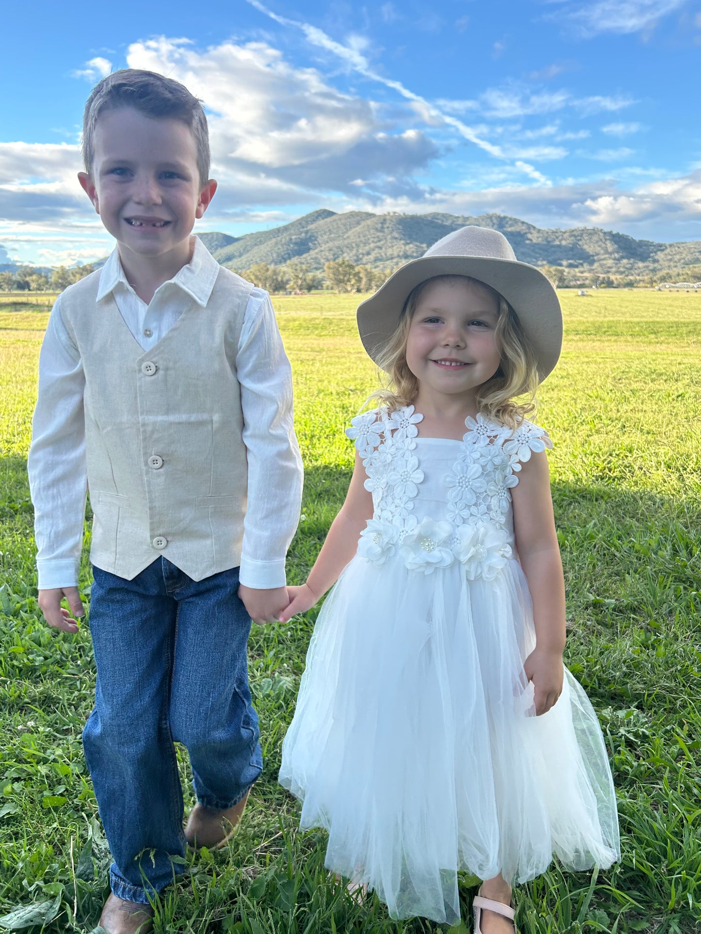 Layla Girls White Tutu Dress