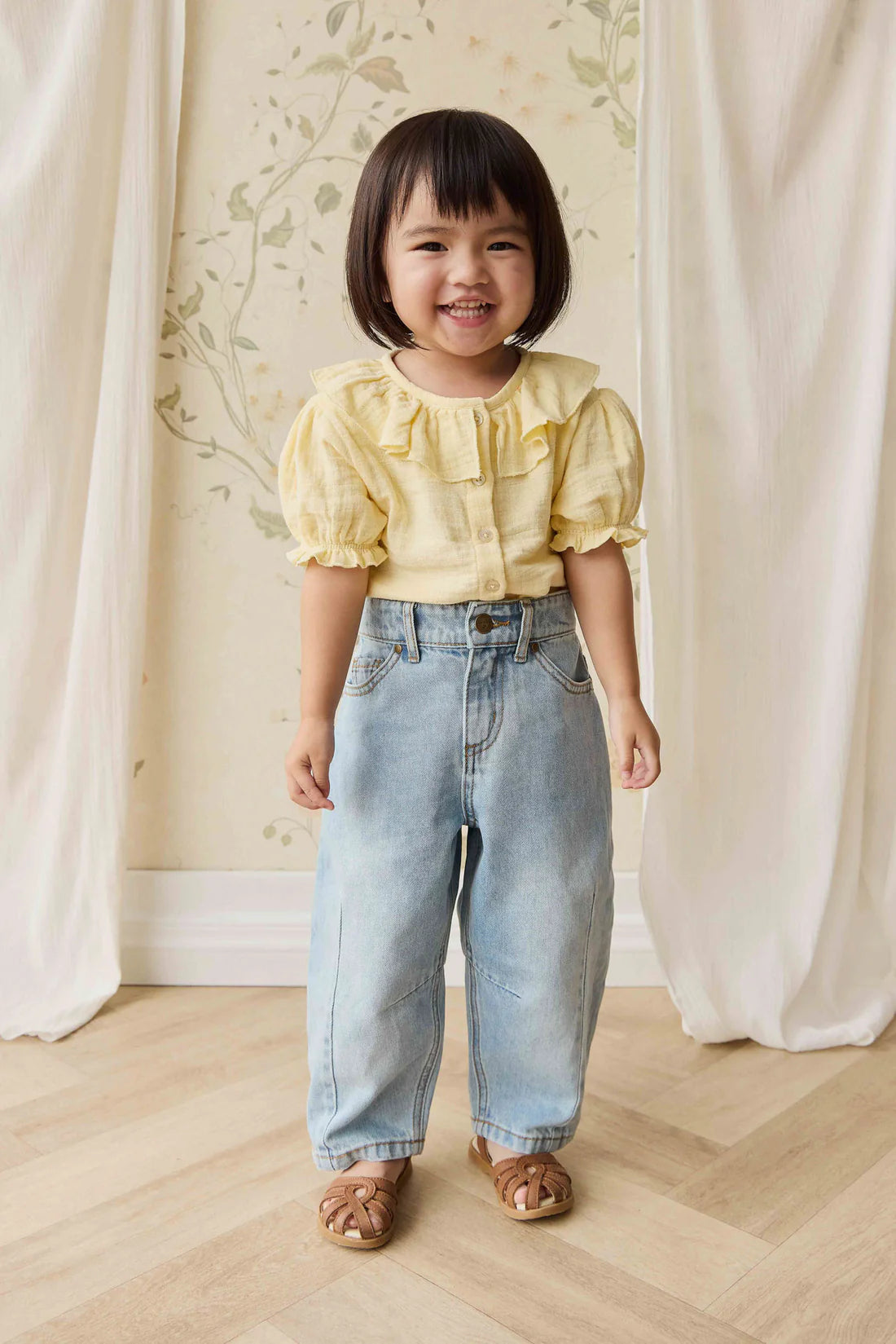 Organic Cotton Muslin Alora Top - Sunshine