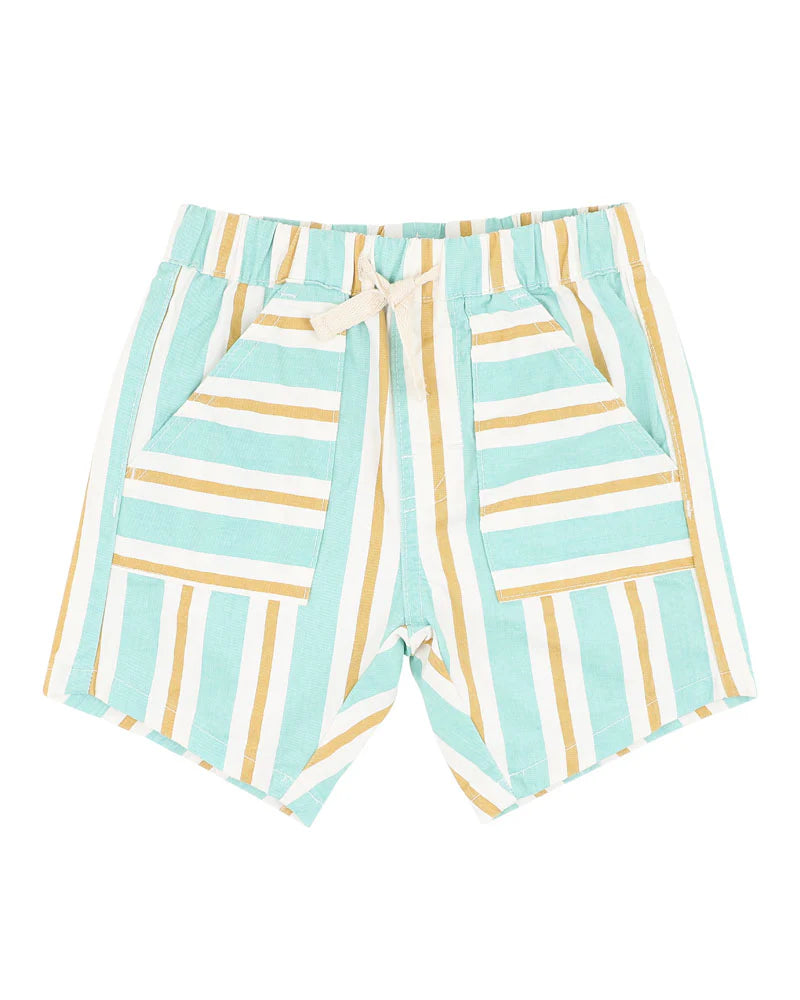 SURFS UP STRIPE SHORTS 3-7 YRS
