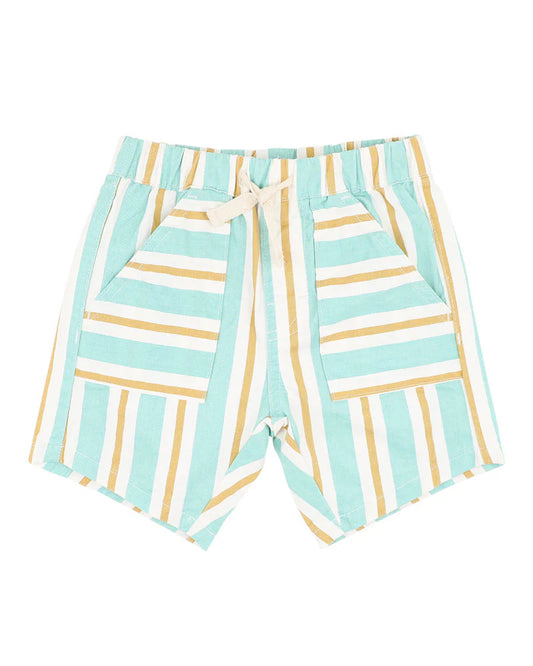 SURFS UP STRIPE SHORTS 3-7 YRS