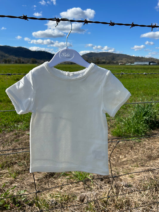 Tess Pointelle Tee Cloud